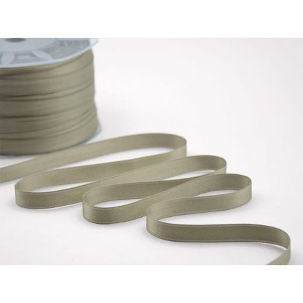 Taupe double satin ribbon 10 mm
